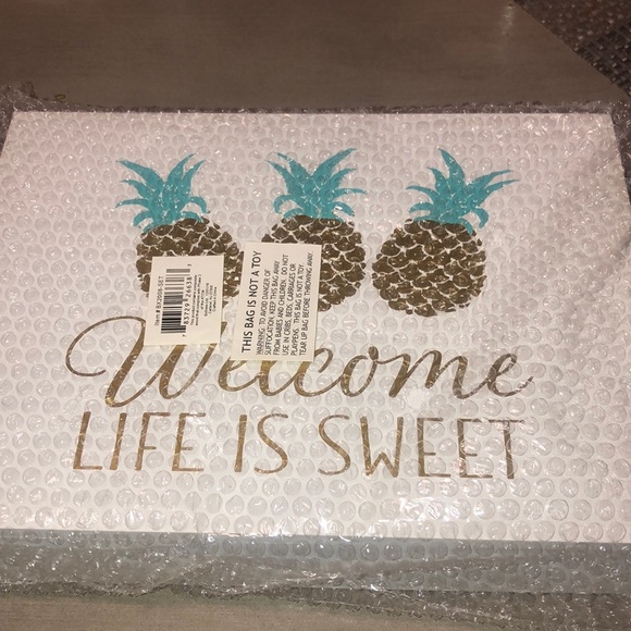 Wooden Pineapple Box, Gold and Teal ๐ - Picture 2 of 5